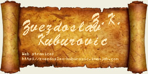 Zvezdoslav Kuburović vizit kartica